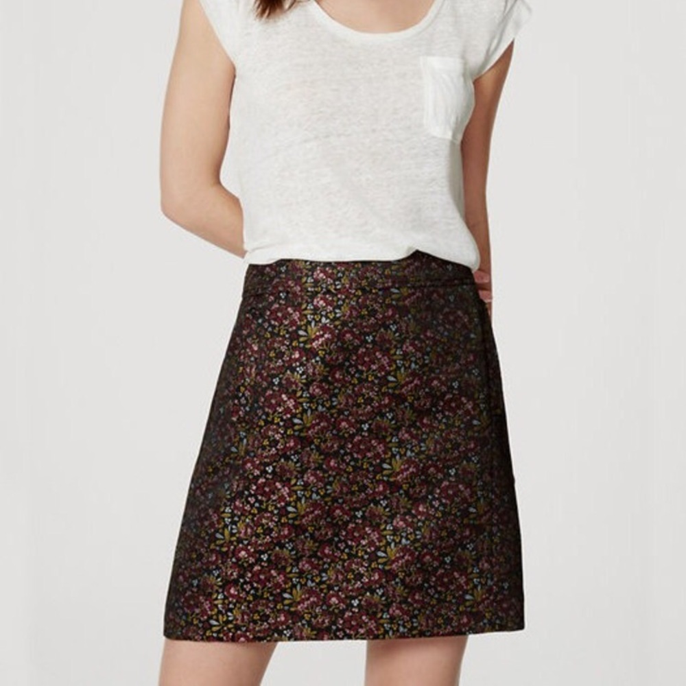 Petite Hydrangea Shift Skirt
